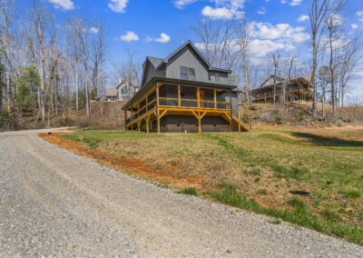 The mountain community at Linville Falls Mountain Club in North Cove NC surrounded by the Blue Ridge Mountains