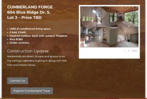 Bob Timberlake cottage design details at Linville Falls Mountain Club in North Cove NC