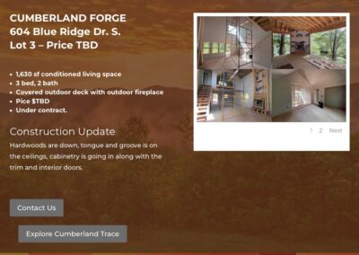 Bob Timberlake cottage design details at Linville Falls Mountain Club in North Cove NC