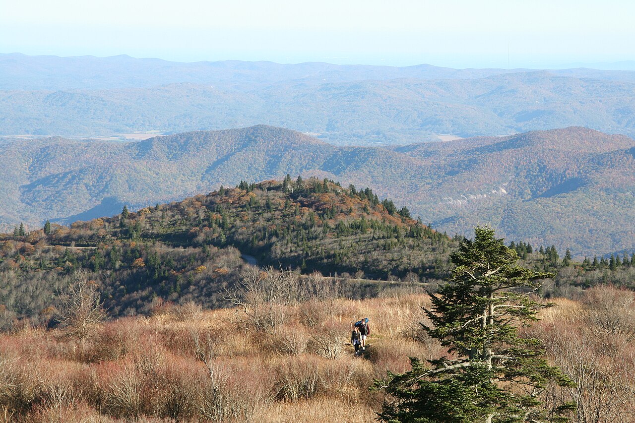 Appalachian Mountains along the Blue Ridge Parkway in North Carolina